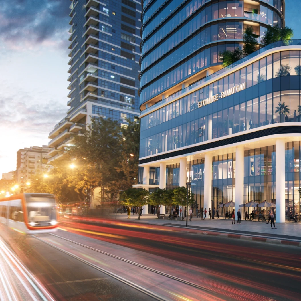 בסוף רמת גן יש מקום מיוחד, שם אפשר לעמוד ולראות שני מגדלים מדברים זה עם זה