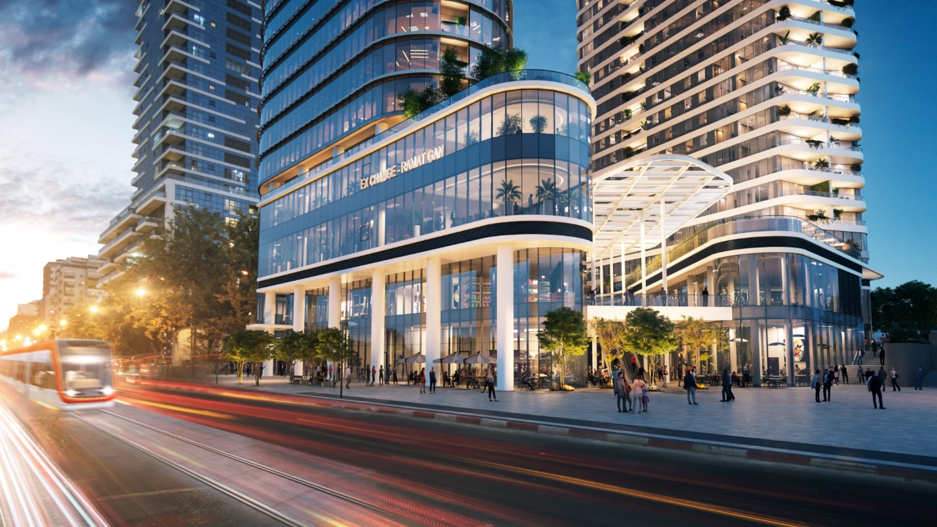 בסוף רמת גן יש מקום מיוחד, שם אפשר לעמוד ולראות שני מגדלים מדברים זה עם זה